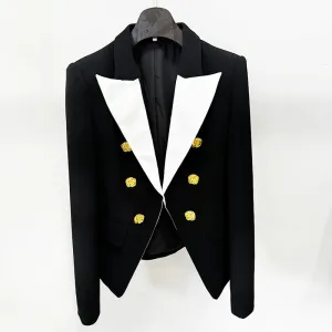 Formal Black Women Suit Blazer and Skirt