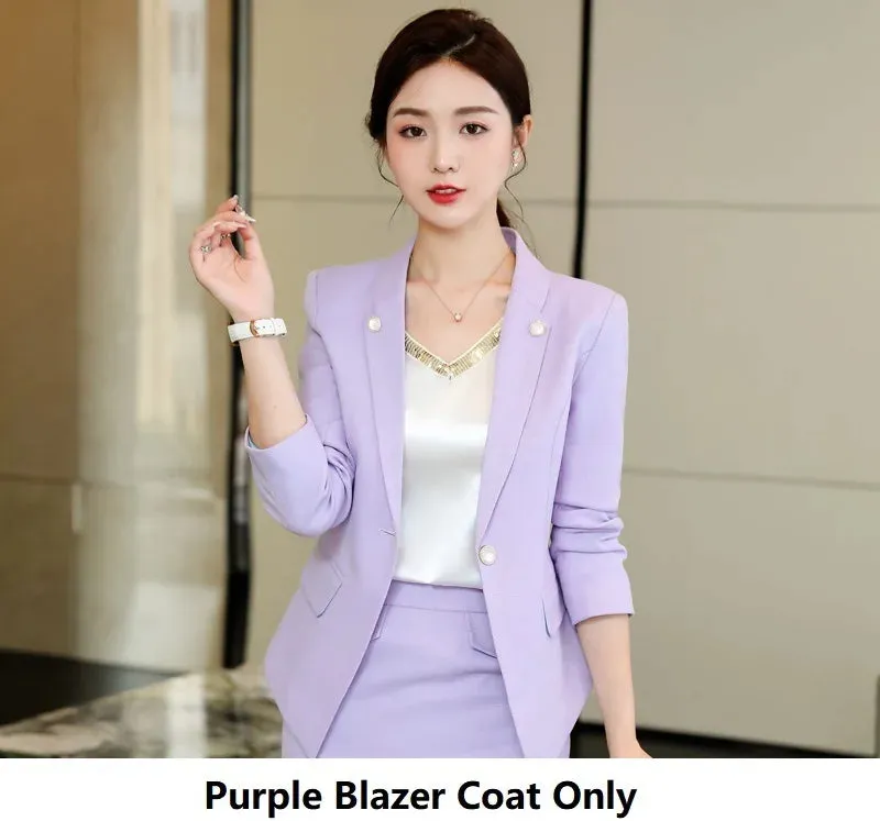 Formal Uniform Women Business Suit with Skirt and Jacket