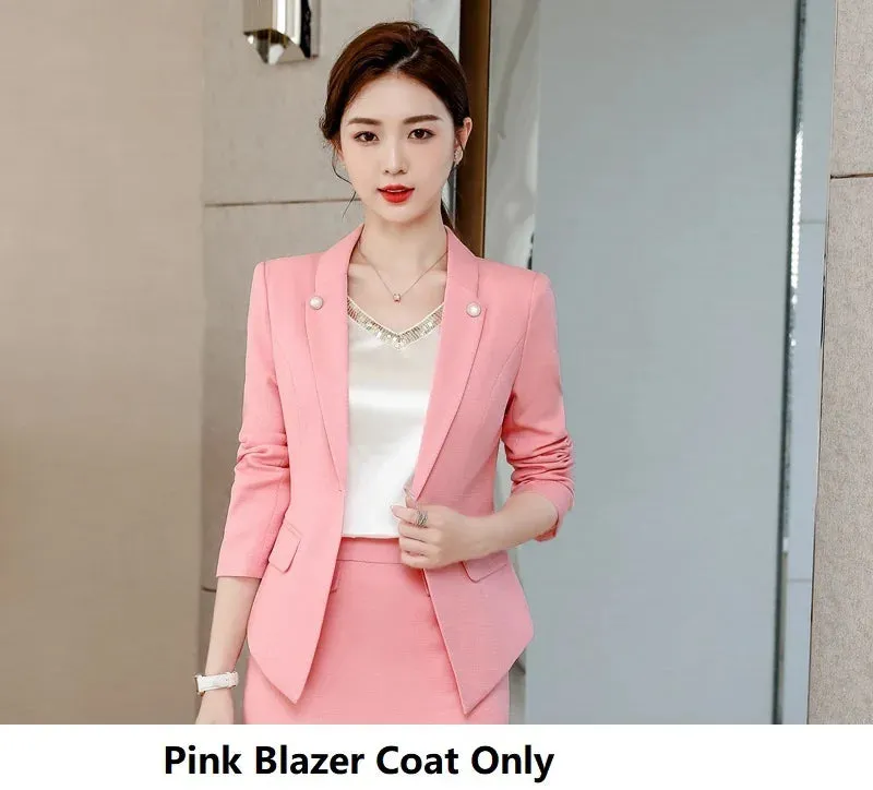 Formal Uniform Women Business Suit with Skirt and Jacket