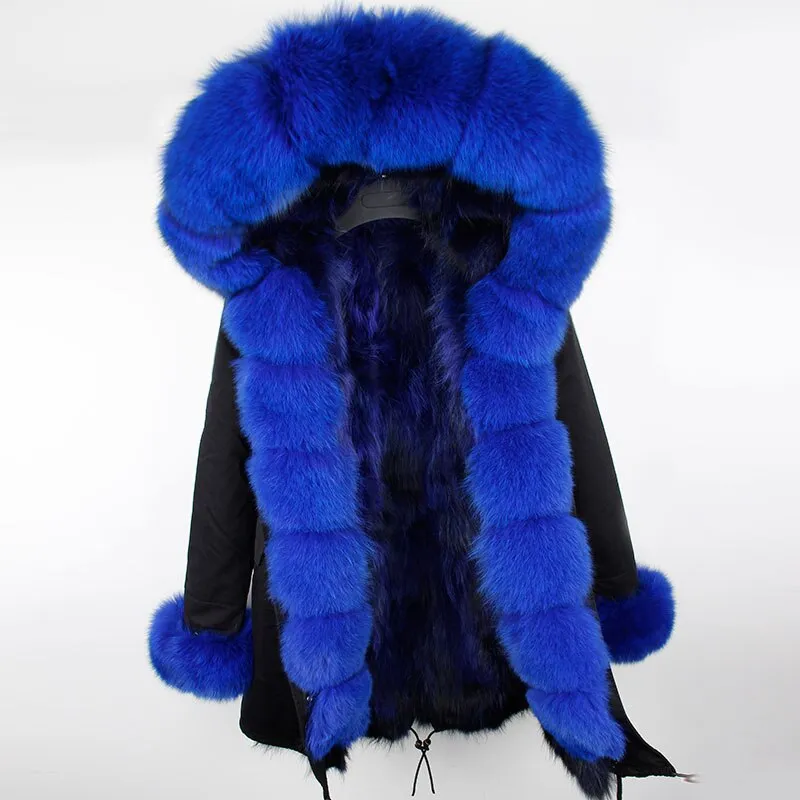 Fox Fur Genuine Long Parka "Passion"