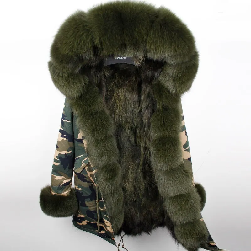 Fox Fur Genuine Long Parka "Passion"