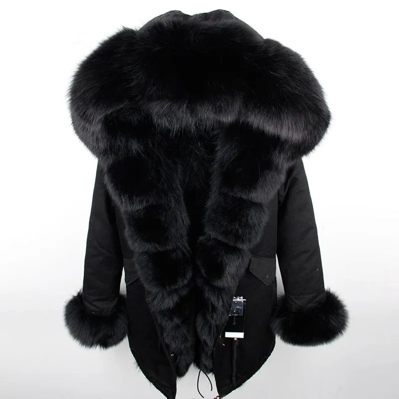 Fox Fur Genuine Long Parka "Passion"