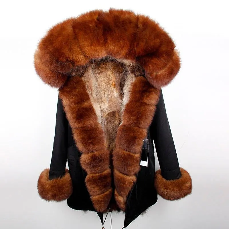 Fox Fur Genuine Long Parka "Passion"