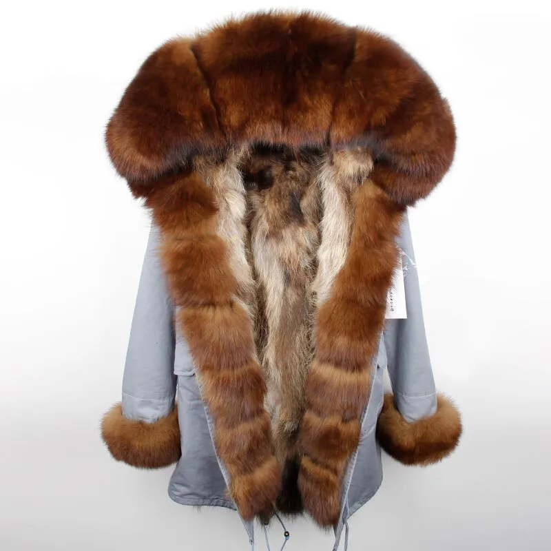 Fox Fur Genuine Long Parka "Passion"