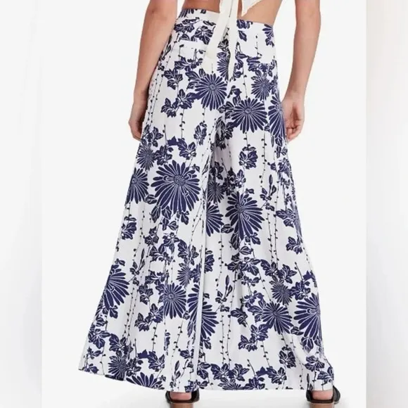 Free People Sundae Stroll Floral Wide Leg Floral Pants