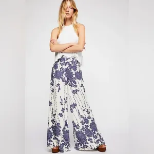 Free People Sundae Stroll Floral Wide Leg Floral Pants