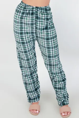FUZZY CHECKERED SLEEP PANTS