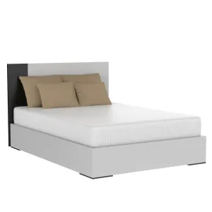 Gabriella double bed, light grey