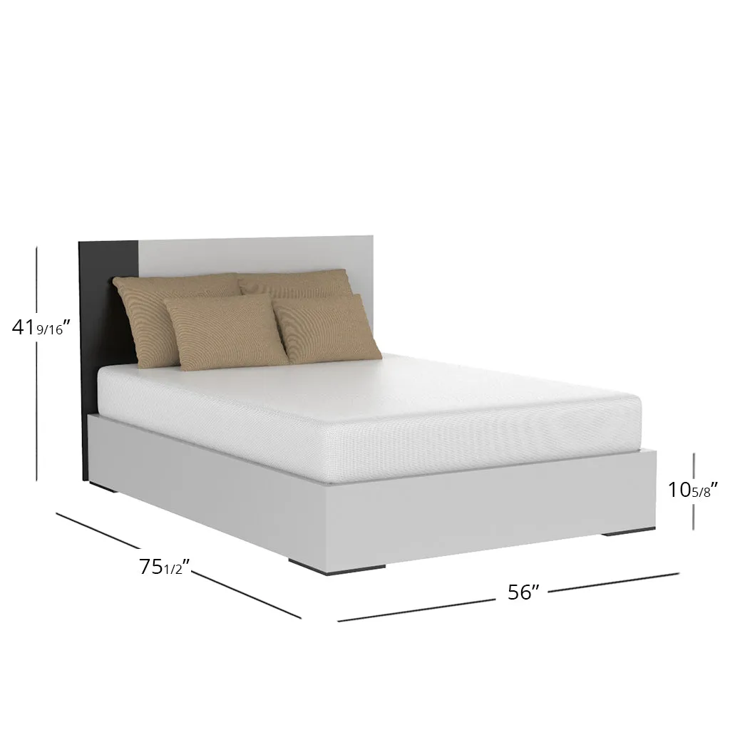 Gabriella double bed, light grey