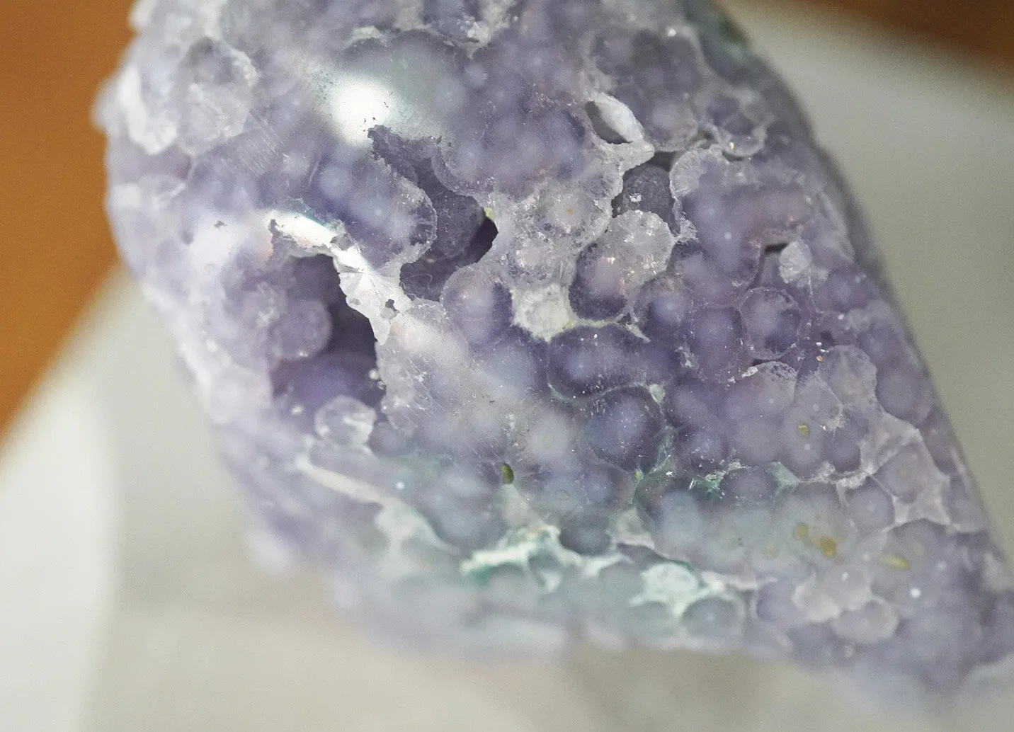 Grape Chalcedony - Half Polished