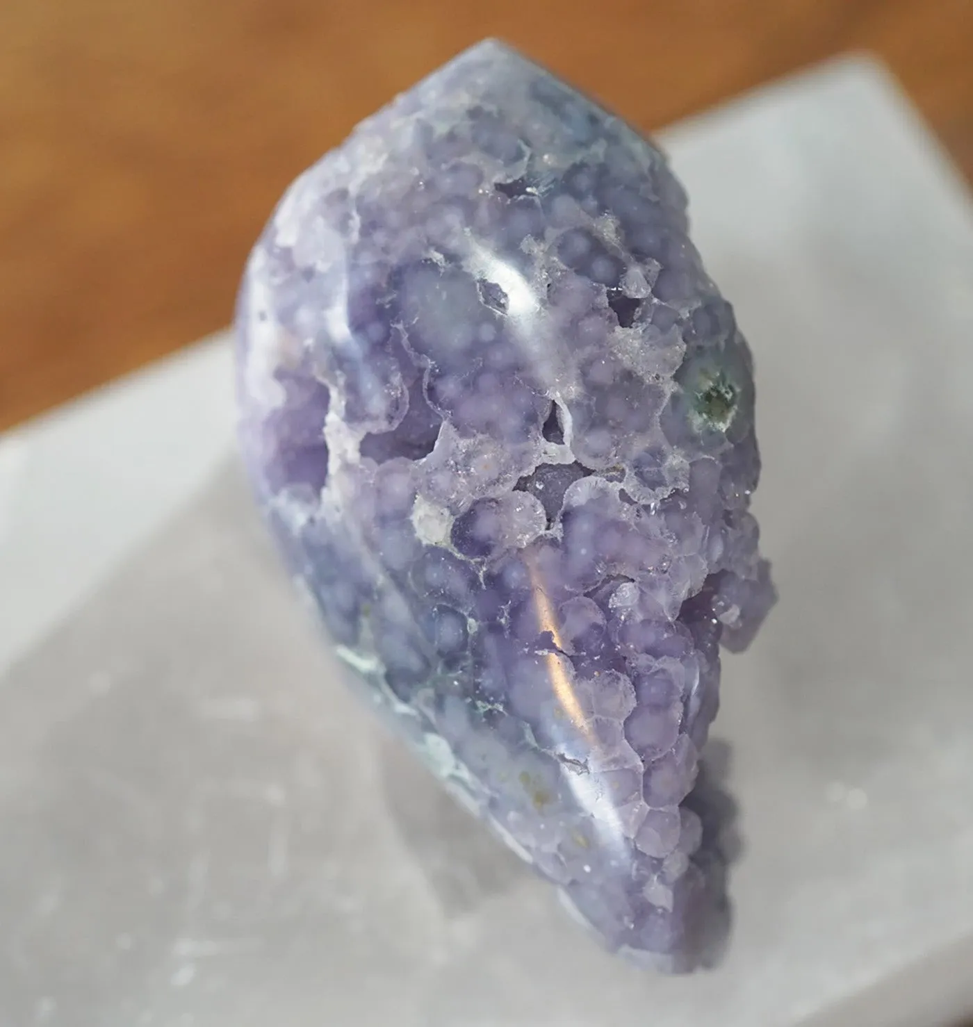 Grape Chalcedony - Half Polished