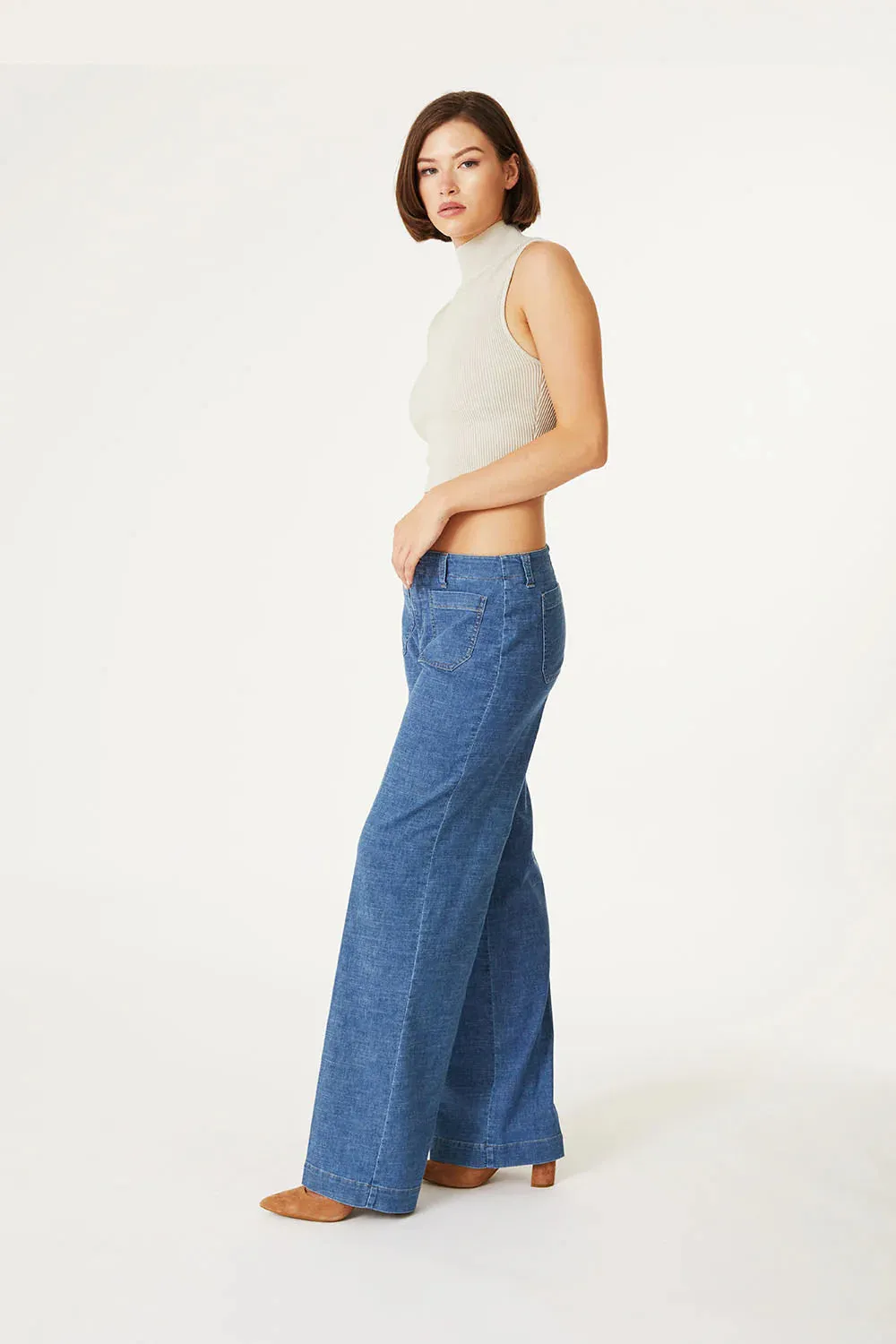 Hampton Wide Leg Denim - Stargazer