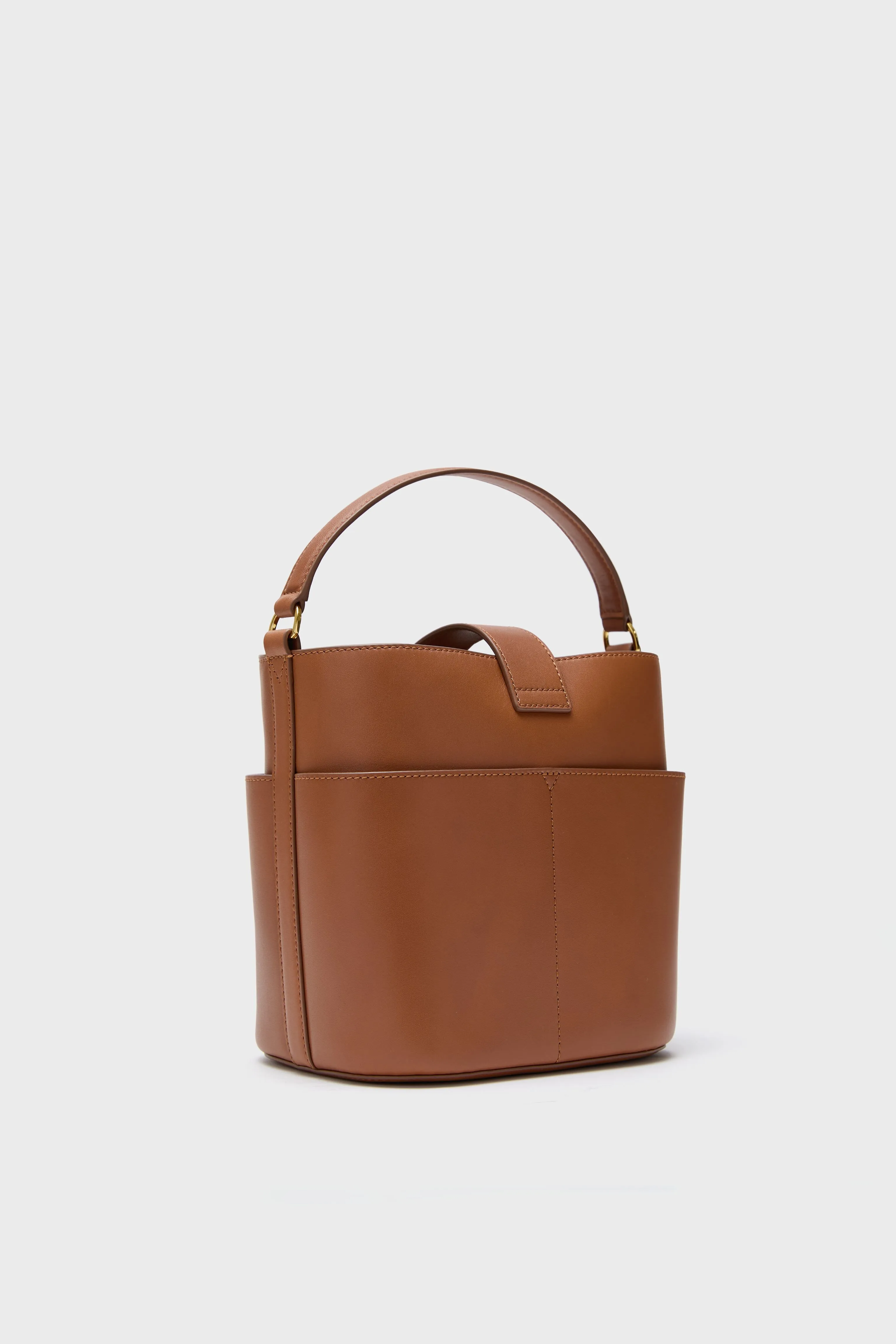 Hazelwood Small Crest Lock Bucket Bag