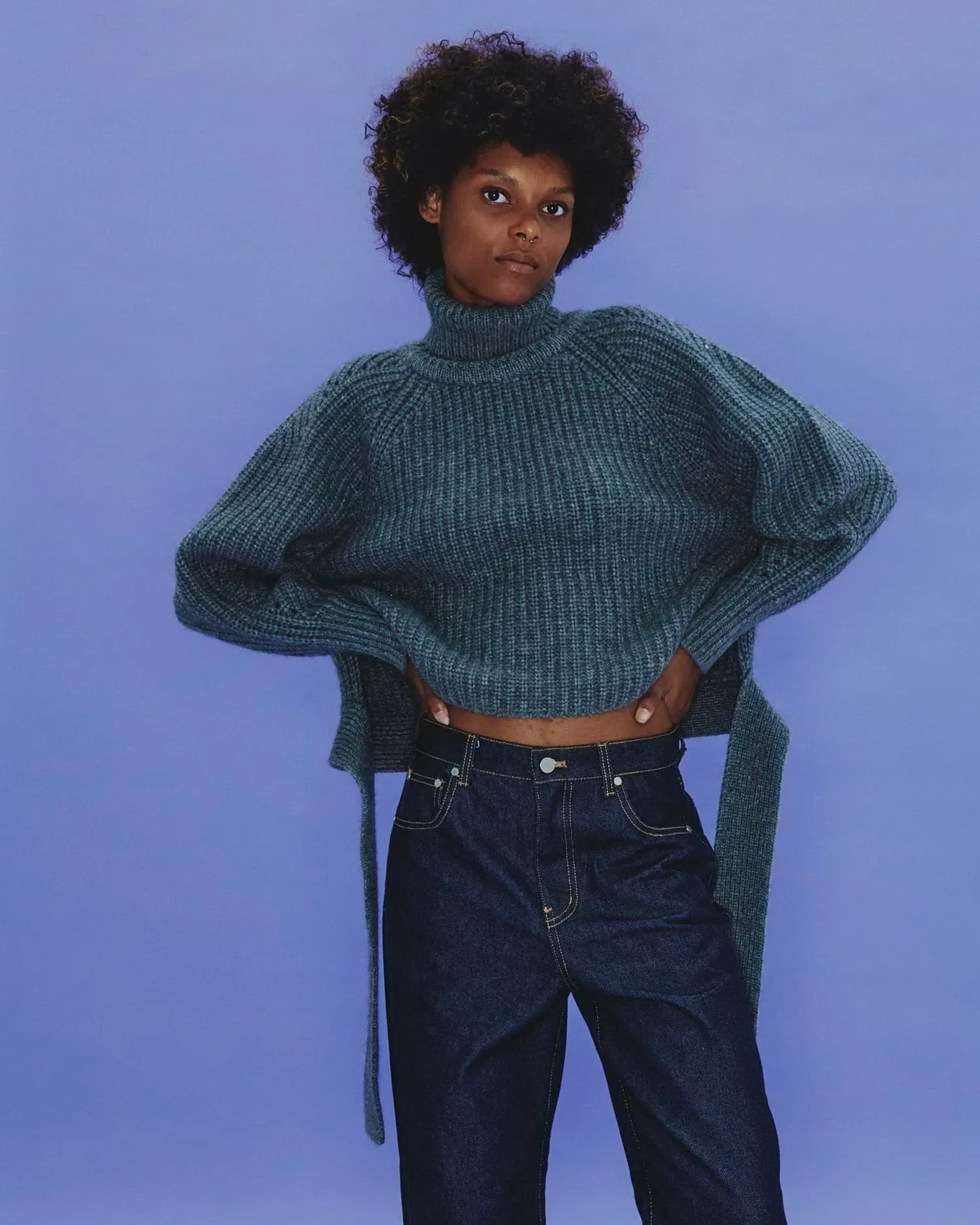 Heavyweight Belted Turtleneck