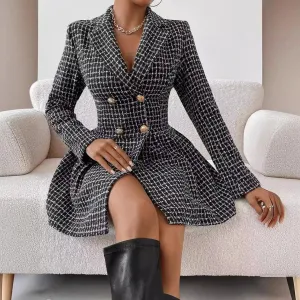 Heidi French Plaid A-Line Dress