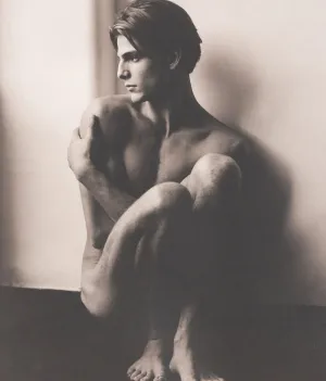 HERB RITTS "STEFANO SEATED" PLATINUM PRINT PHOTOGRAPH, 1985