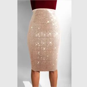 High Waist  Sequin Pencil Skirts
