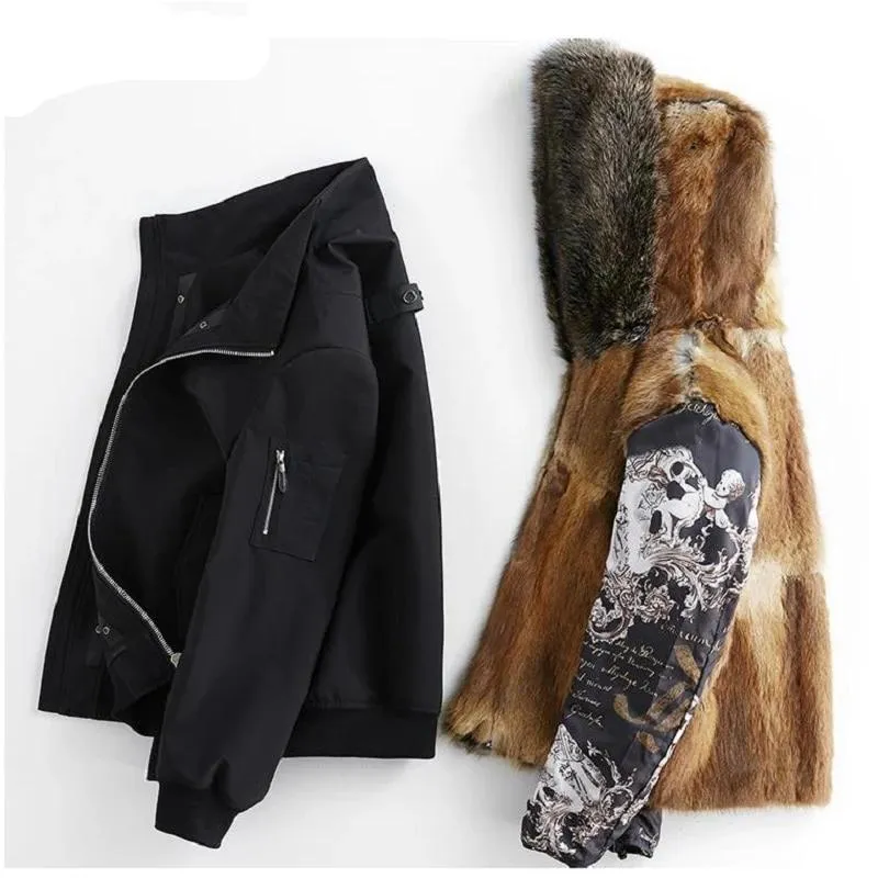 HOODED RACCOON FUR PARKA