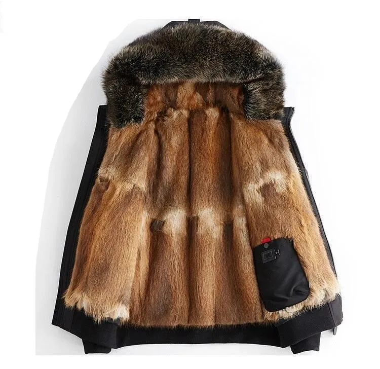 HOODED RACCOON FUR PARKA