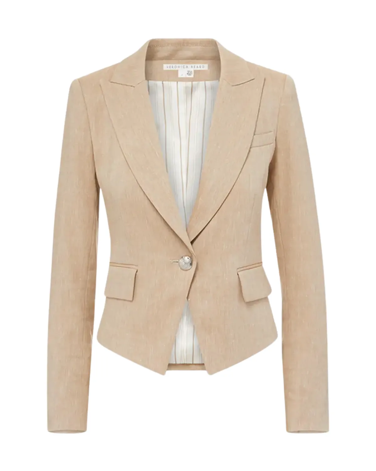 Hosanna Linen Dickey Jacket in Khaki Melange