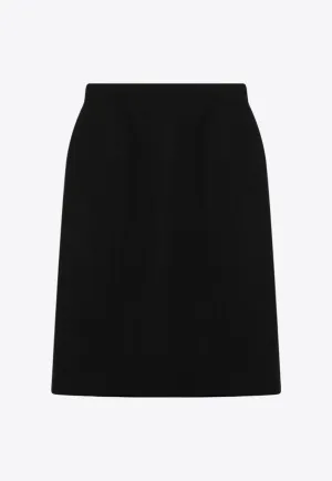 Hourglass Wool Gabardine Skirt