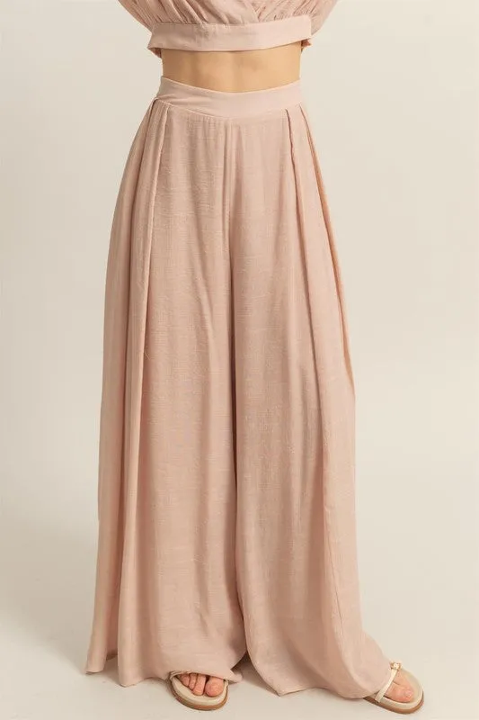 HYFVE Kimono Sleeve Crop Top and Wide Leg Pants Set