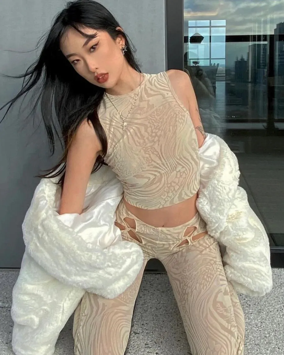 I AM GIA - Amina Set in Tan Burnout
