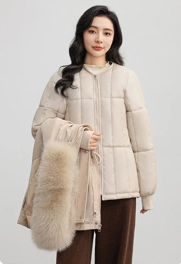 Insulated Windproof Parka with Full Zip and Hooded Design