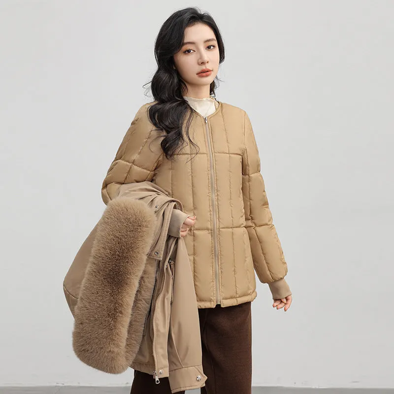 Insulated Windproof Parka with Full Zip and Hooded Design