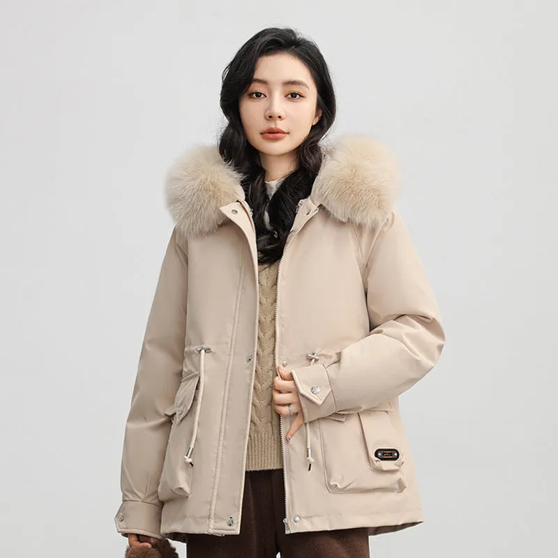 Insulated Windproof Parka with Full Zip and Hooded Design