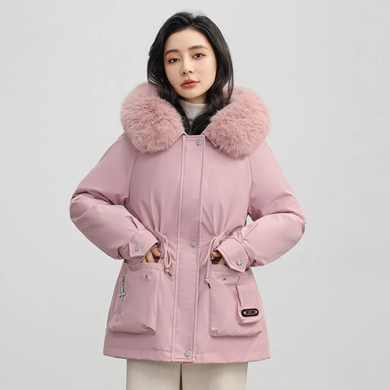 Insulated Windproof Parka with Full Zip and Hooded Design