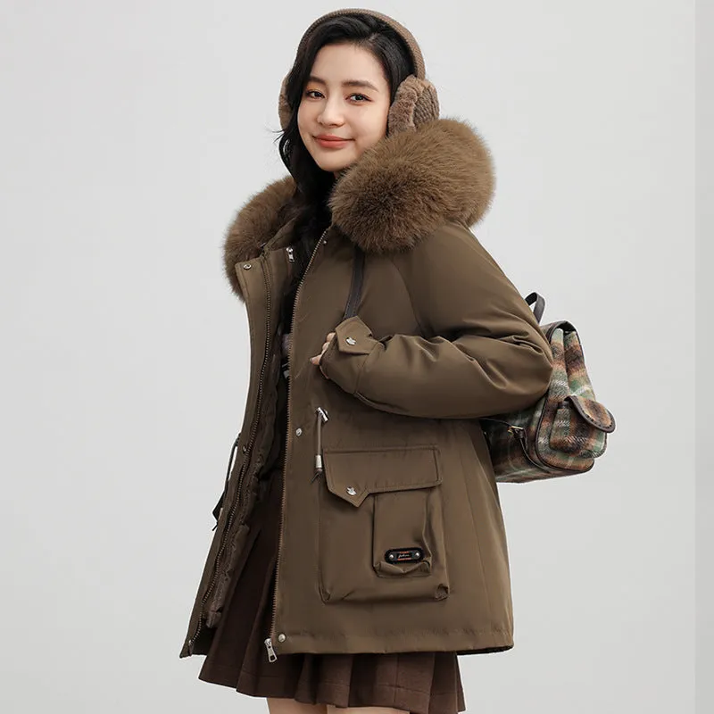 Insulated Windproof Parka with Full Zip and Hooded Design