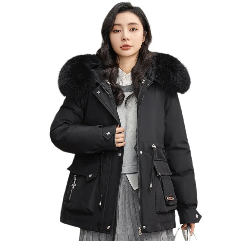 Insulated Windproof Parka with Full Zip and Hooded Design