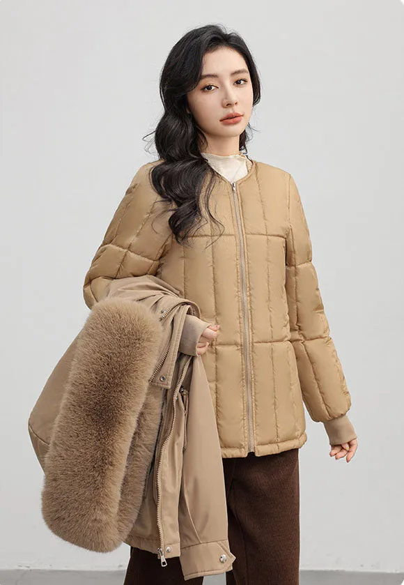 Insulated Windproof Parka with Full Zip and Hooded Design