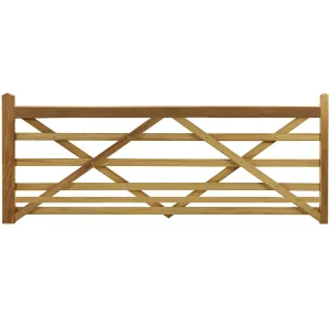 Iroko Entrance Gate 6 Bar