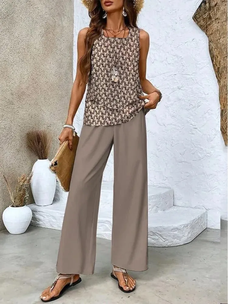 Isa™ - Chic Sleeveless Two-piece set