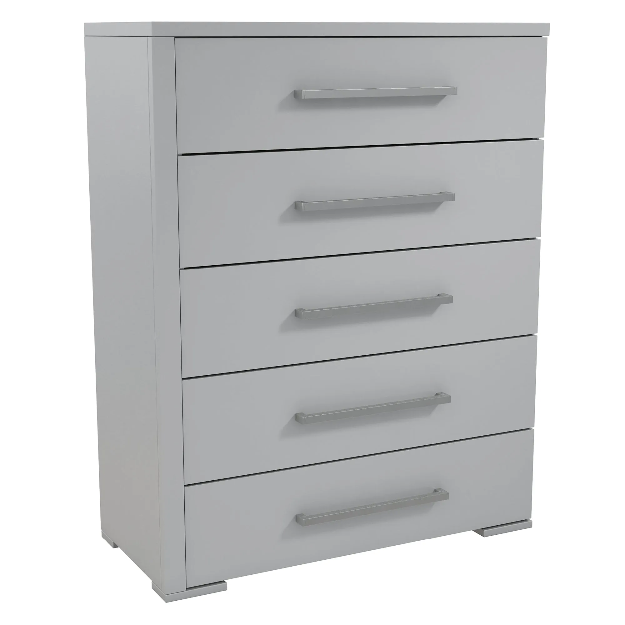joanna 5 drawer chest office storage organization, light grey