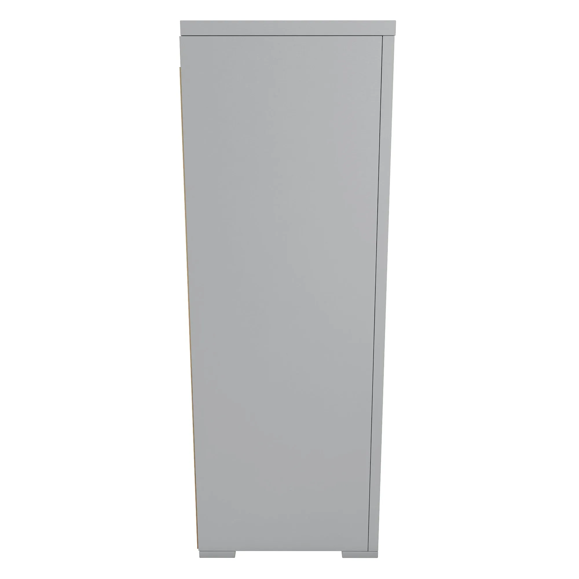 joanna 5 drawer chest office storage organization, light grey