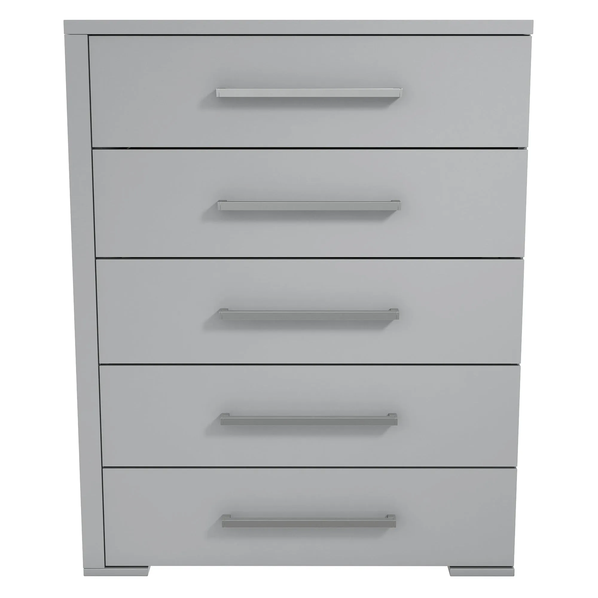 joanna 5 drawer chest office storage organization, light grey