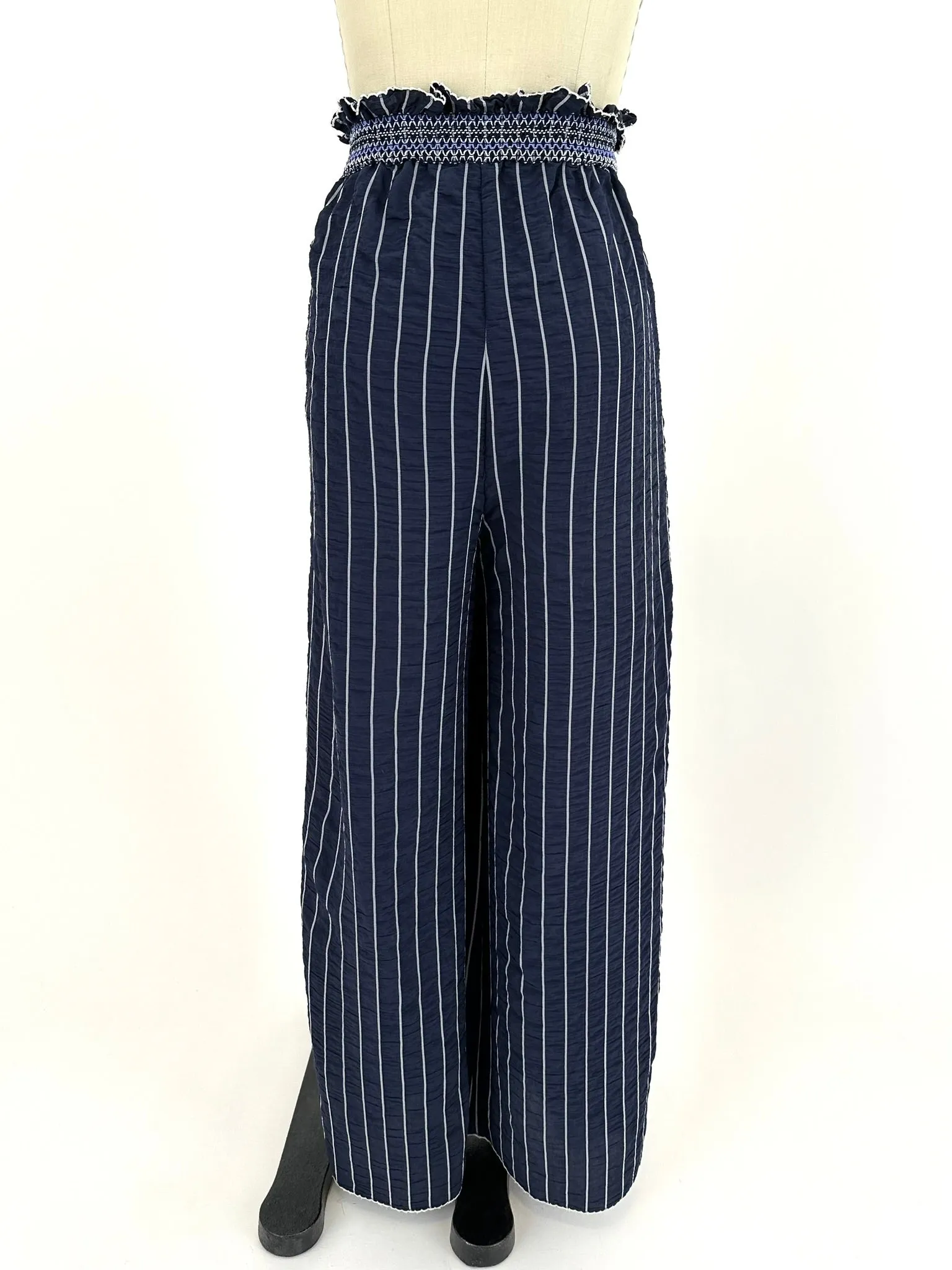 Jonathan Simkhai Striped Wide-Leg Pants