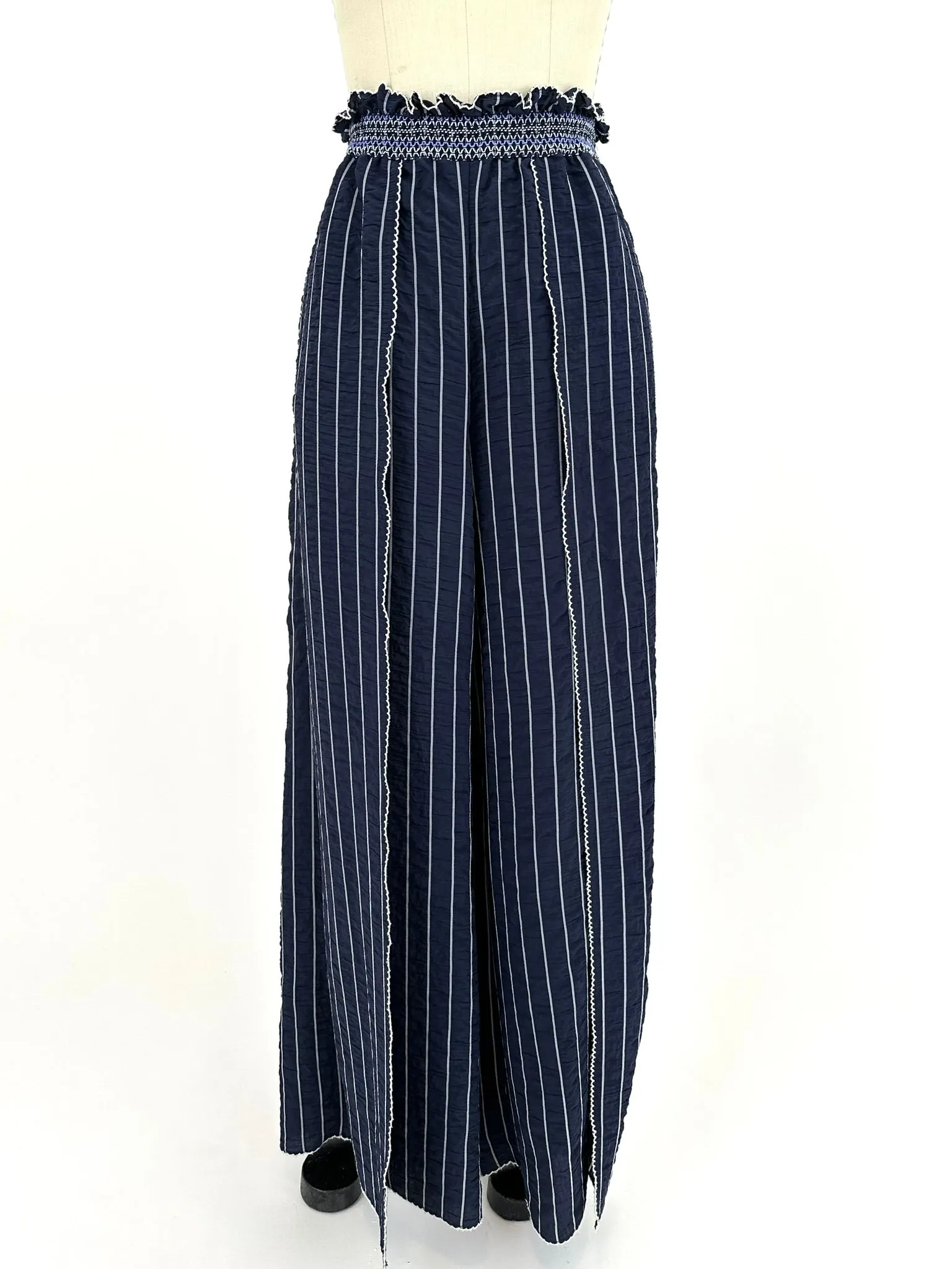 Jonathan Simkhai Striped Wide-Leg Pants