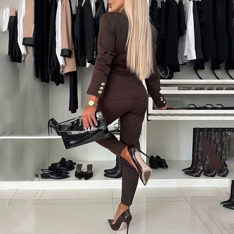 Juliana® | Slim-fit double-breasted blazer and trousers set