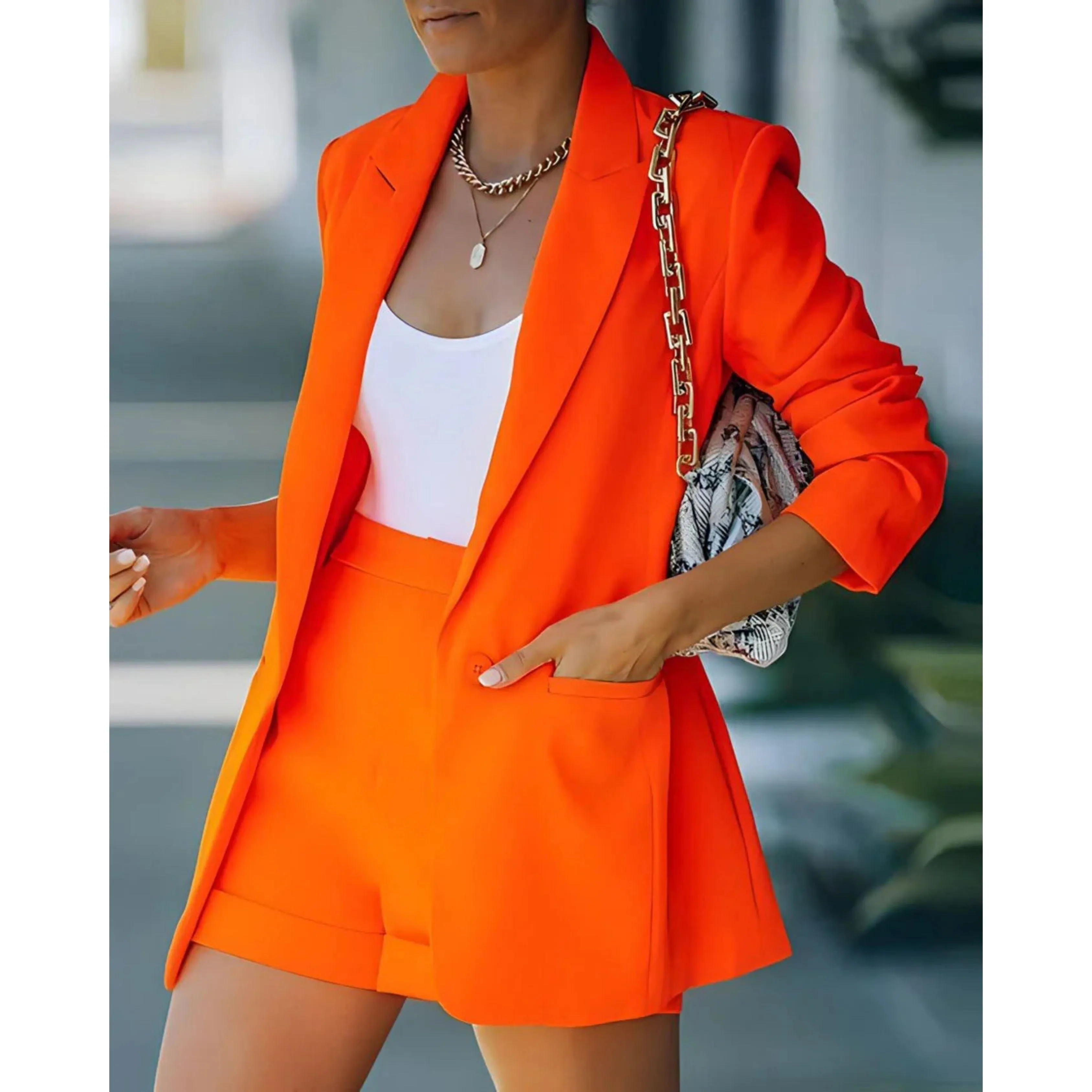 Karen® | Women's blazer set, blazer with shorts
