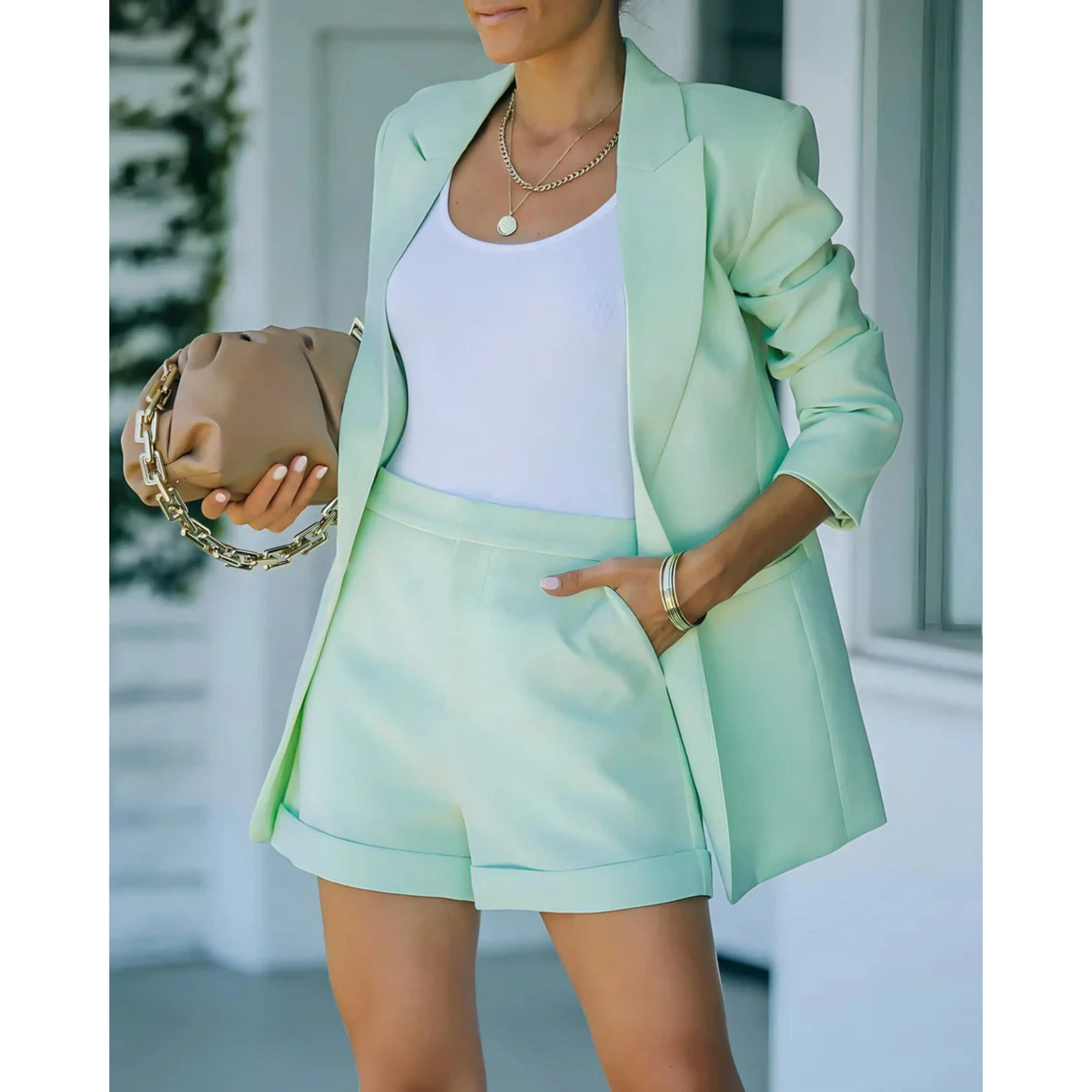 Karen® | Women's blazer set, blazer with shorts