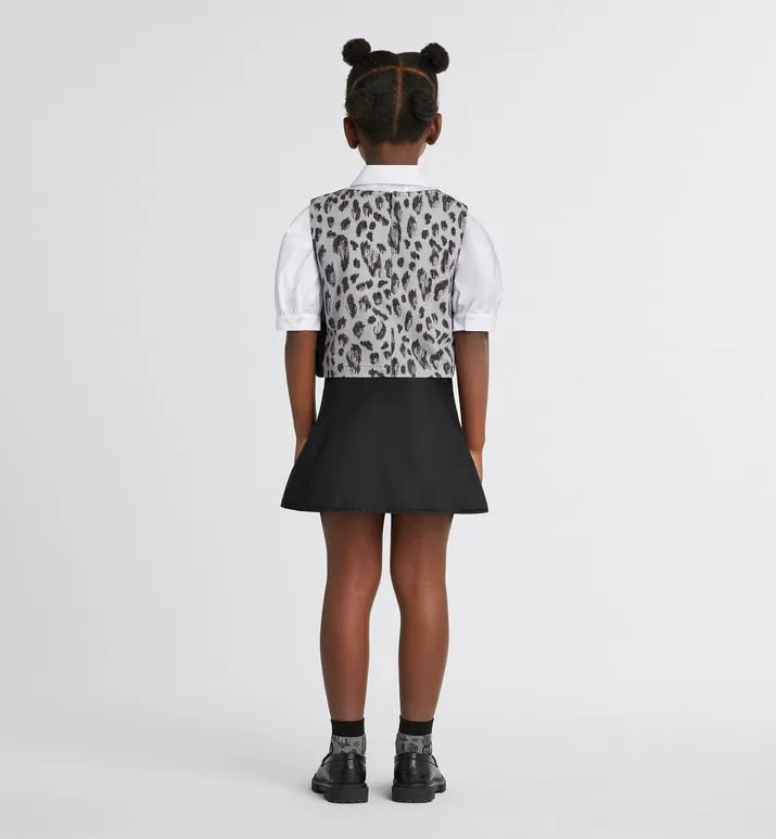 Kid's A-Line Skirt • Black Water-Repellent Technical Fabric