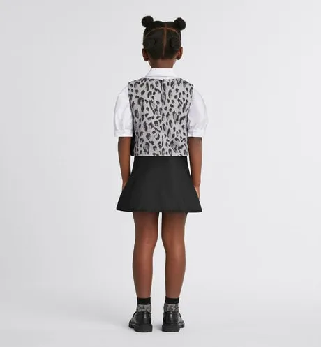 Kid's A-Line Skirt • Black Water-Repellent Technical Fabric
