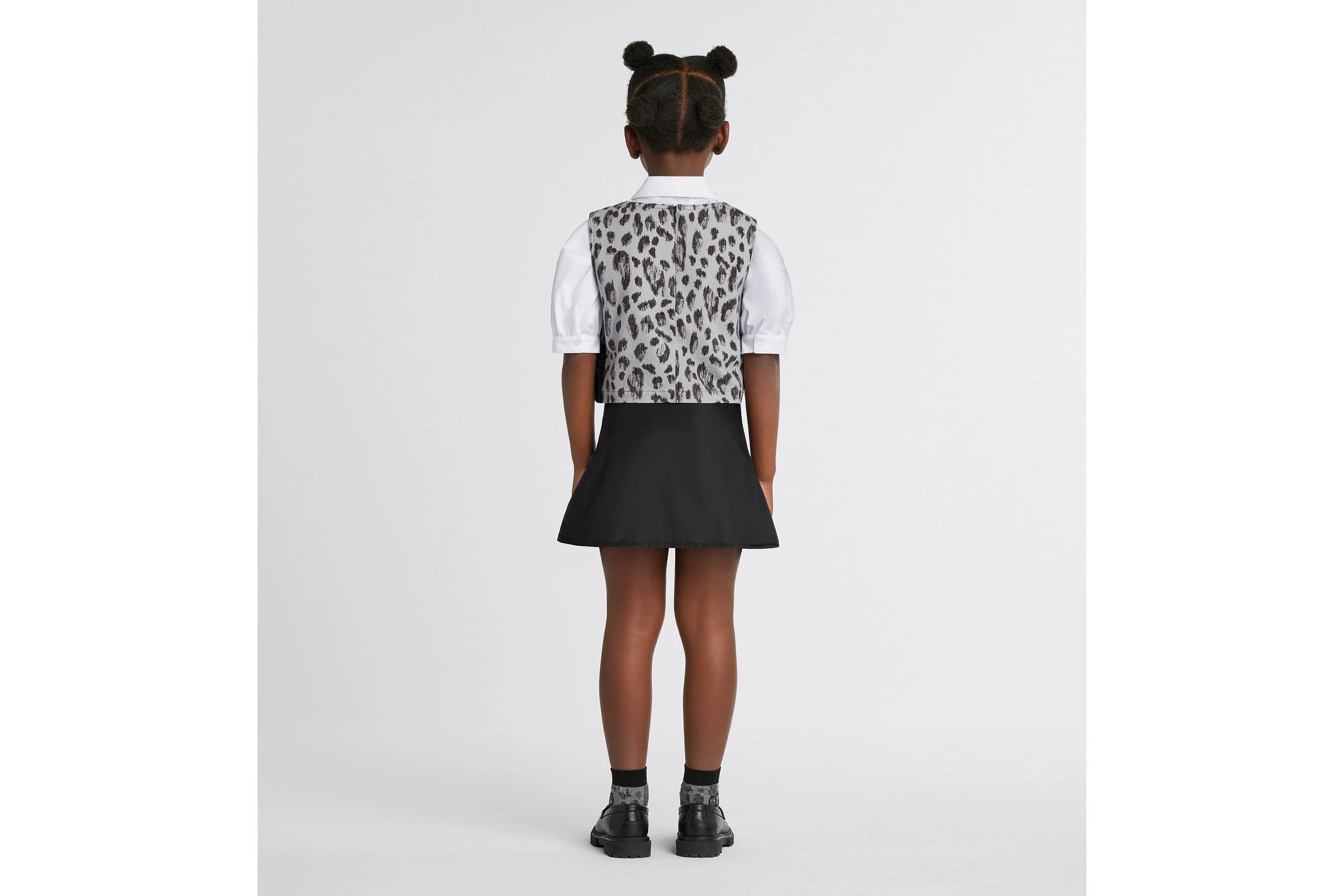 Kid's A-Line Skirt • Black Water-Repellent Technical Fabric