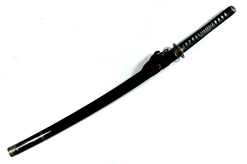 Korean L6 steel jingum (antiqued Vine II fittings, spare scabbard)