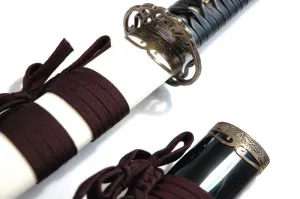 Korean L6 steel jingum (antiqued Vine II fittings, spare scabbard)