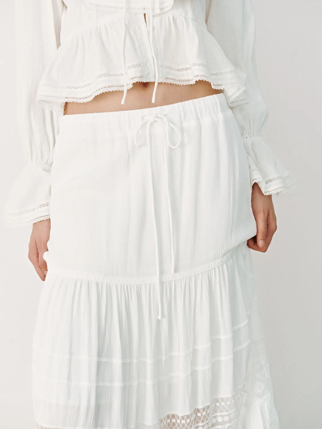 Lace Maxi A-Line Skirts